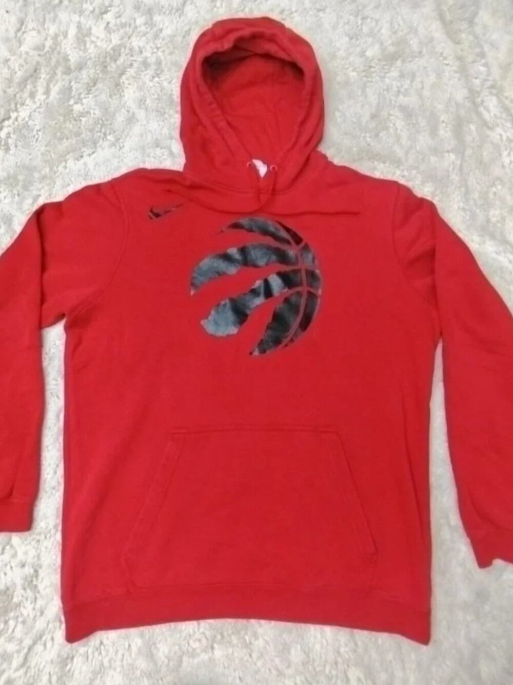 Nike NBA Toronto Raptors Claw Logo Pullover Hoodie Red Mens XL 881167-657